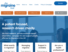 Tablet Screenshot of migrainetrust.org